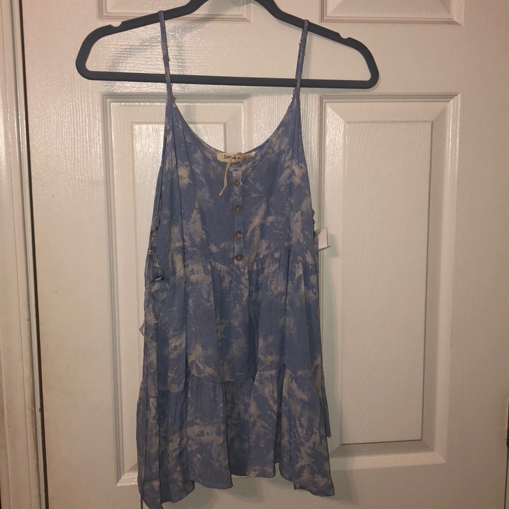 blue tank shirt